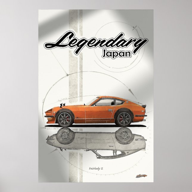 Poster légendaire Japan Fairlady Z 240z S30 (Devant)