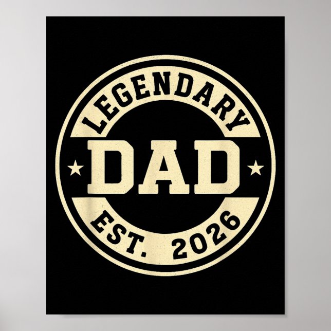 Poster Legendary Dad Established 2026 Celebrate Father Ne (Devant)