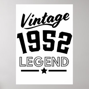 Poster Légende de 1952 vintage