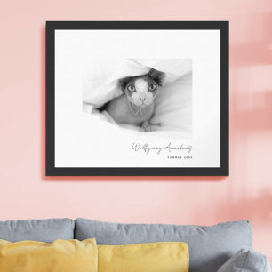 Poster Légende de photo minimaliste en noir et blanc