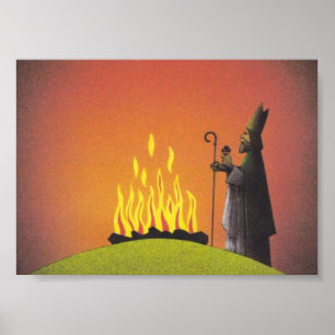 Poster Légende de Saint Patrick et feu pascal