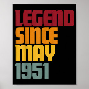 Poster Légende depuis mai 1951 75e anniversaire - drôle v