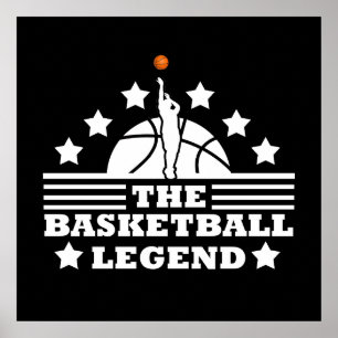 Poster Légende du basket-ball joueur pour l'entraîneur