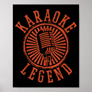 Poster Légende du karaoké - Microphone de chant Party Cha