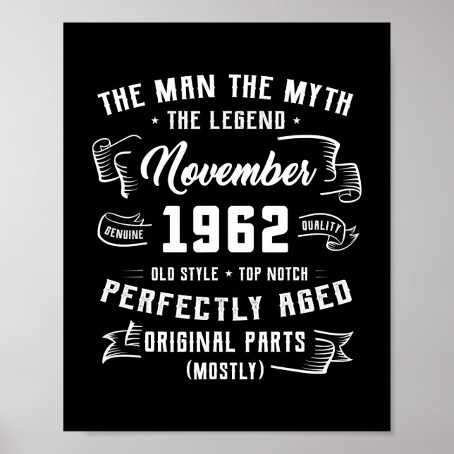 Poster Légende du mythe masculin novembre 1962 60e annive (Devant)