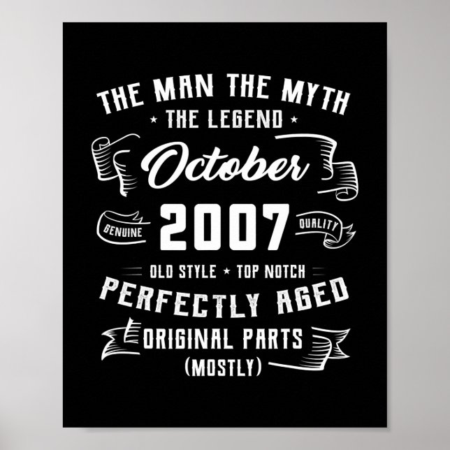 Poster Légende du mythe masculin Octobre 2007 15e anniver (Devant)