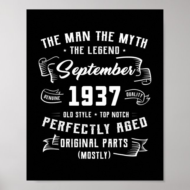 Poster Légende du mythe masculin septembre 1937 85e anniv (Devant)