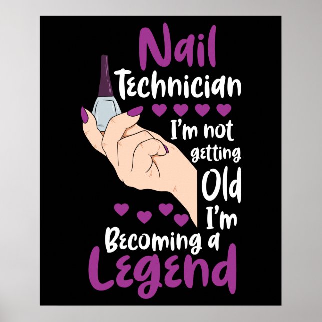 Poster Légende du technicien de clou (Devant)