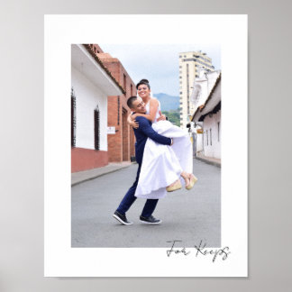 Poster Légende manuscrite | Pour toujours | Couple de mar
