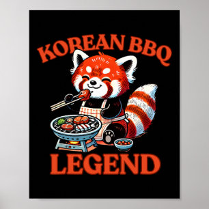 Poster Légende Red Panda Korean Bbq
