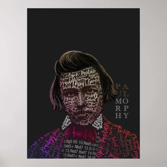 Poster Légendes d'échecs : Paul Morphy (Devant)