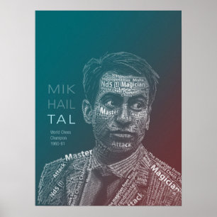 Poster Légendes des échecs : Mikhail Tal