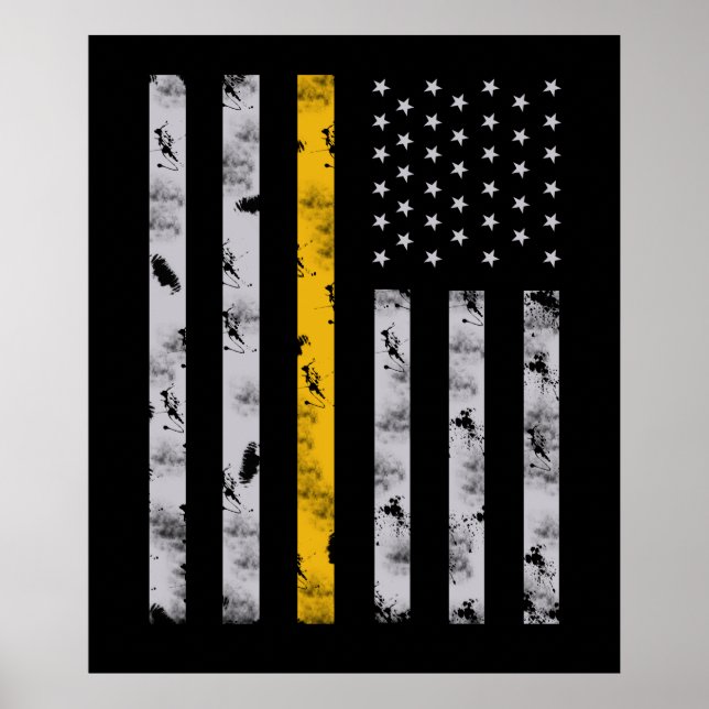 Poster Léger drapeau de la ligne d'or 911 expédiateur en  (Devant)