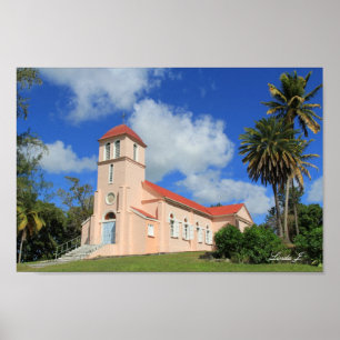 Poster L'église à Antigua Canvas Imprimer