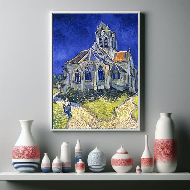 Poster L'église d'Auvers, par Vincent Van Gogh (Créateur téléchargé)
