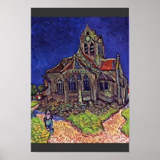 Poster L'Église D'Auvers-Sur-Oise, Par Vincent Van