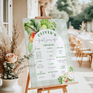 Poster Légumes de Baby Cute cultivés localement jalon