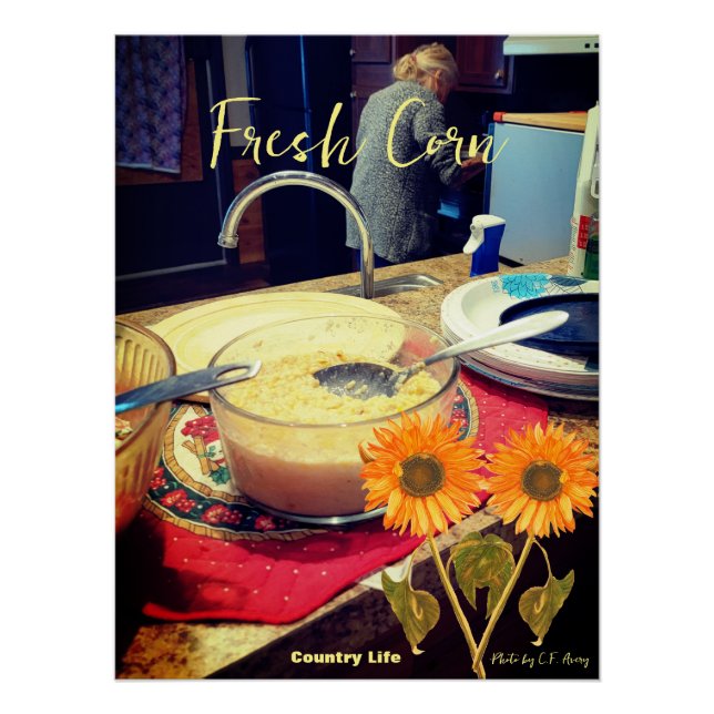 Poster Légumes frais du pays - Maïs (Devant)