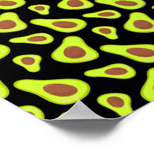 Poster Légumes végétaux verts Avocados Cuisine saine