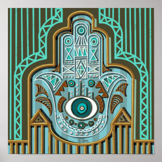 Poster L'Egyptien Hamsa Hand Khamsa De Fatimah