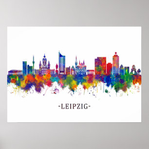 Poster Leipzig Germany Skyline