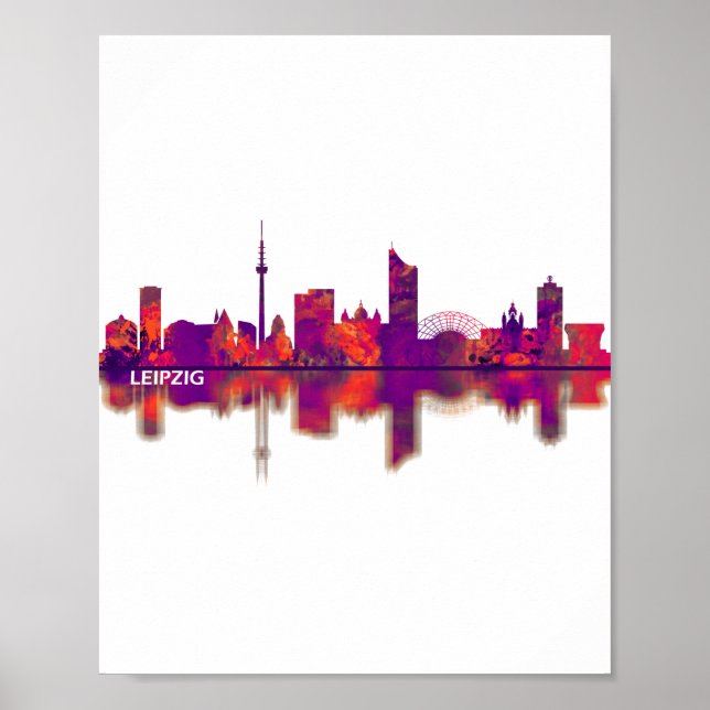 Poster Leipzig Germany Skyline (Devant)