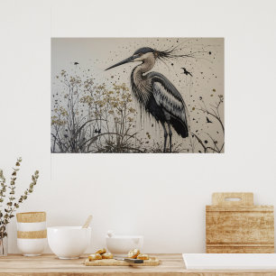 Poster L'élégance de Heron