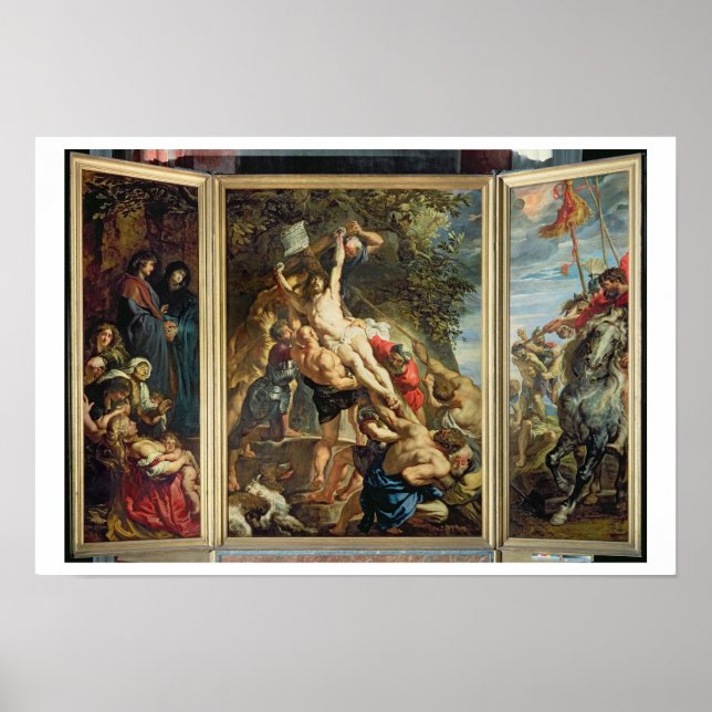 Poster L'élévation de la croix, 1610-11 (huile sur pannea (Devant)