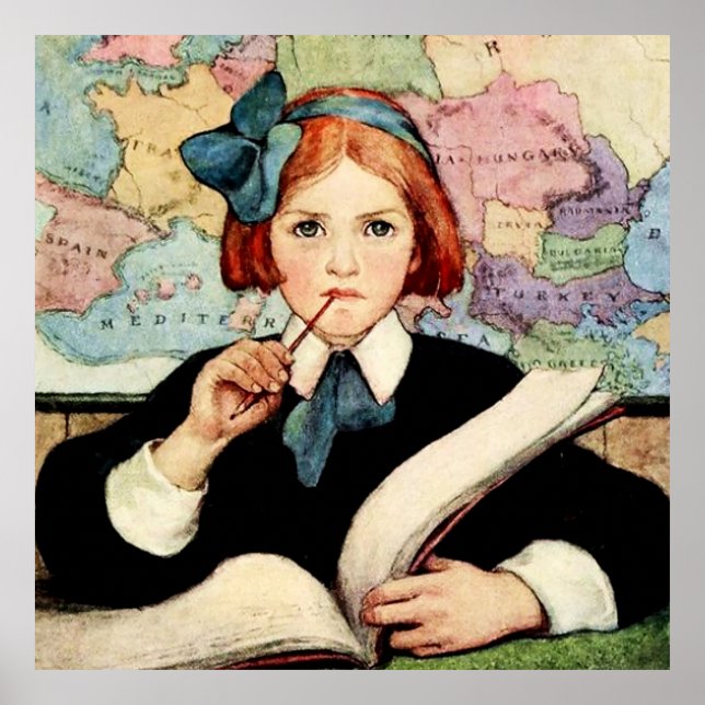 Poster L'Élève par Jessie Willcox Smith (Devant)