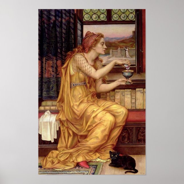 Poster L'Elixir d'Amour - Art Préraphaélite Vintage  (Devant)