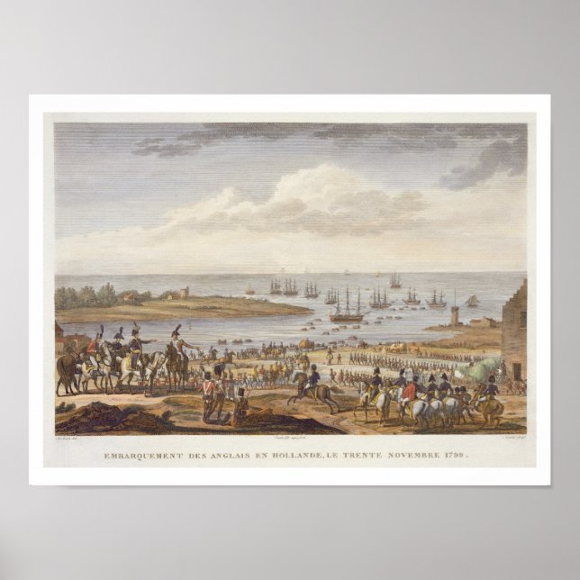 Poster L'Embarquement des Anglais en Hollande, 30 Nove (Devant)