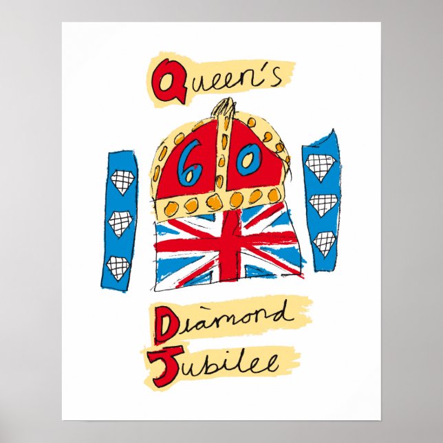 Poster L'Emblème du jubilé de diamant de la Reine (Devant)