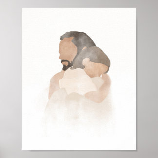 Poster L'Embrace du Christ, Jésus, la peinture de jésus, 