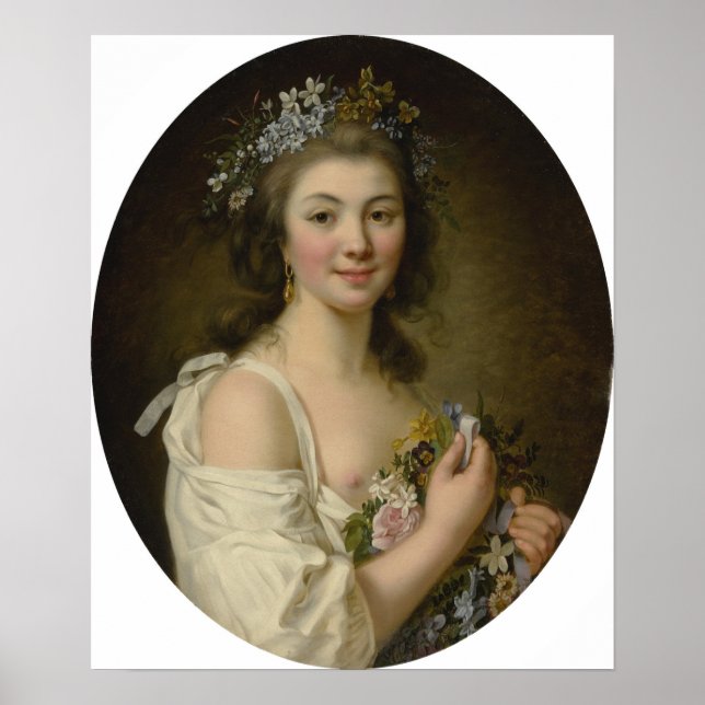 Poster Lemoine - Portrait De Madame Genlis (Devant)