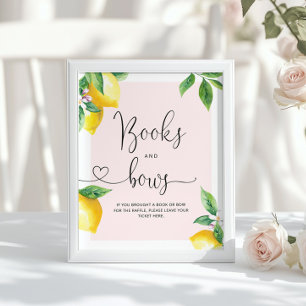 Poster Lemon Books and Bows Baby Shower