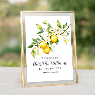 Poster Lemon Bridal Shower Brunch  Welcome 8x10