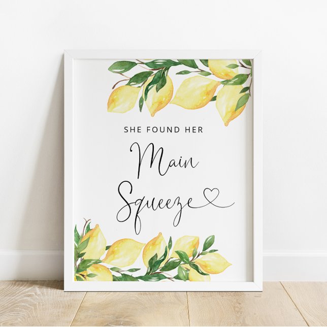 Poster Lemon Elle A Trouvé Sa Fête des mariées De Squeeze (Créateur téléchargé)