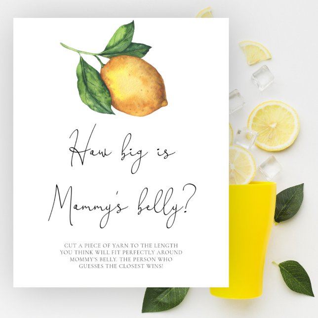 Poster Lemon Quelle taille est le jeu du ventre de maman (Créateur téléchargé)