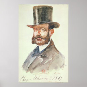 Poster L'empereur Alexandre II aux courses