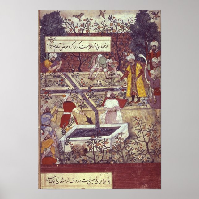 Poster L'empereur Babur et son plan d'architecte (Devant)