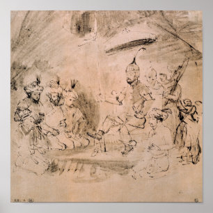 Poster L'empereur Timur sur son trône