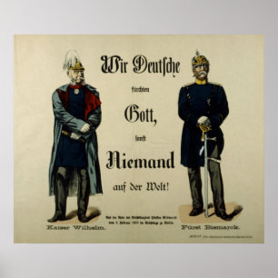 Poster L'empereur Wilhelm Ier et le prince Bismarck