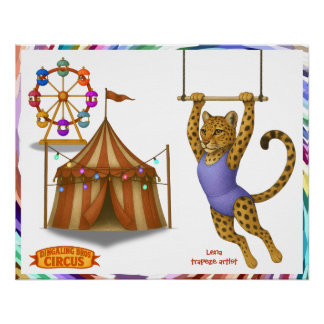 Poster Lena leopard trapeze artist