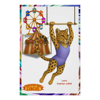 Poster Lena leopard trapeze artist