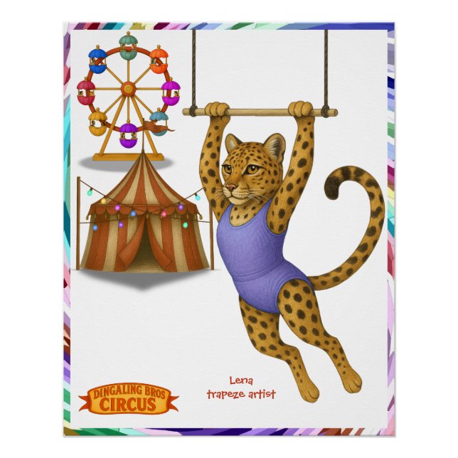 Poster Lena leopard trapeze artist (Devant)