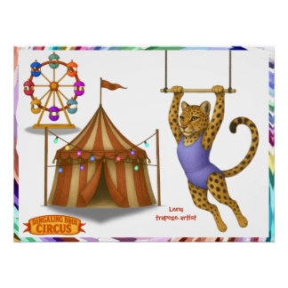 Poster Lena leopard trapeze artist