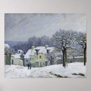 Poster L'endroit du Chenil à Marneux-le-ROI, neige, 1876