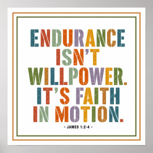 Poster L'Endurance n'est pas la Volonté, c'est la Foi en