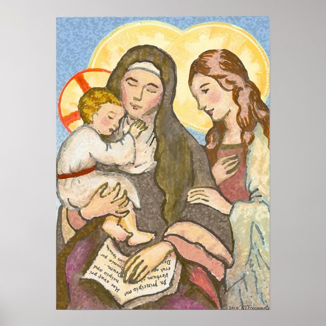 Poster L'Enfant Jésus avec sa mère et sa grand-mère (Devant)