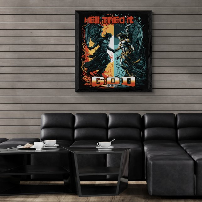 Poster L'Enfer A Essayé Dieu L'A Refusé La Foi Chrétienne (Créateur téléchargé)